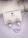AD Diamond Rose Gold And Silver Party Wear Butti And Tops Wholesale Shop In Surat
